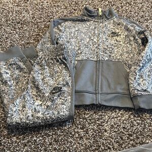 Nike Gray Camo Tracksuit